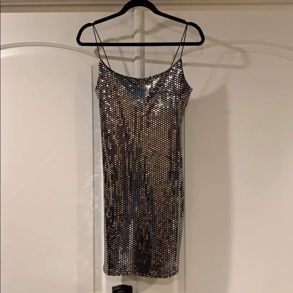 Sparkles, spaghetti strap nigh/club dress